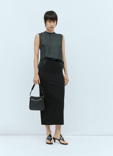 Gucci 马衔扣夹趾高跟凉鞋 黑色 guc0254035
