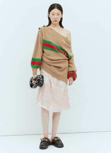 Gucci GG 马衔扣链条中号单肩包 黑色 guc0254053