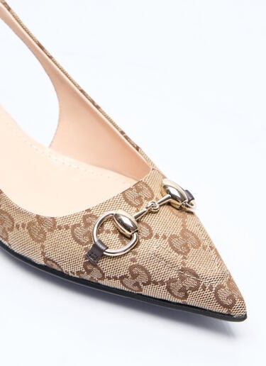 Horsebit Slingback Ballerina Flats Gucci Horsebit Slingback Ballerina Flats Beige guc0257048