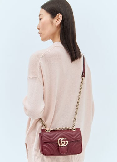 Gucci GG Marmont Mini Shoulder Bag Burgundy guc0257142