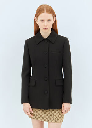 Gucci ウールクレープジャケット  ブラック guc0258001