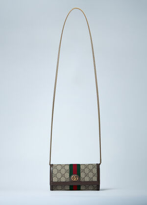 Gucci オフィディア チェーンウォレット ブラウン guc0259098