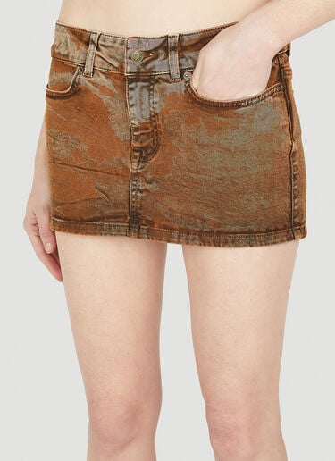 데님 미니 스커트 Guess USA 데님 미니 스커트 브라운 gue0252012