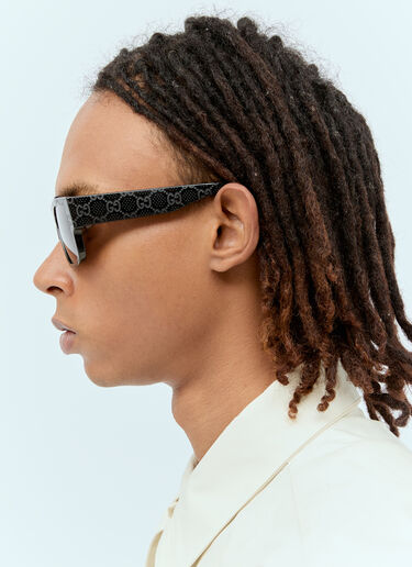 Gucci 方框太阳镜  黑色 gus0156001