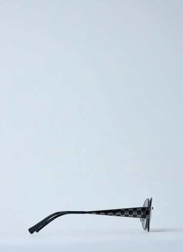 Monogram Metal Oval Sunglasses Gucci Monogram Metal Oval Sunglasses Black gus0159083