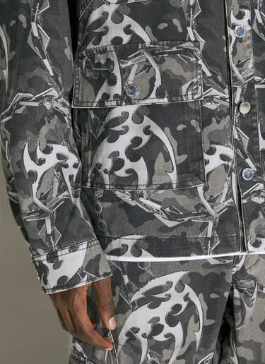 Han Kjøbenhavn Camo Printed Utility Shirt Grey han0154002