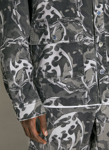 Camo Printed Utility Shirt Han Kjøbenhavn Camo Printed Utility Shirt Grey han0154002