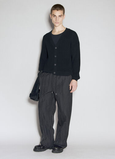 Ribbed Knit Cardigan Han Kjøbenhavn Ribbed Knit Cardigan Black han0155003