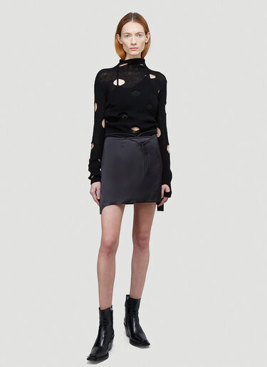 Asymmetric Cropped Top Helmut Lang Asymmetric Cropped Top Black hlm0243017