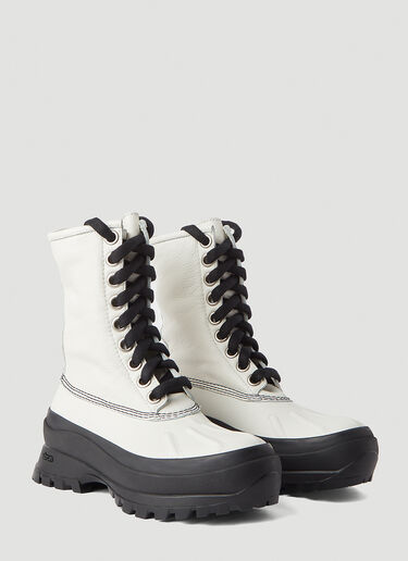 Jil Sander Lace-Up Boots White jil0245064