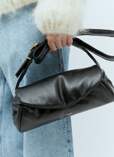 Jil Sander 小号 Cannolo 衬垫单肩包 黑色 jil0255033