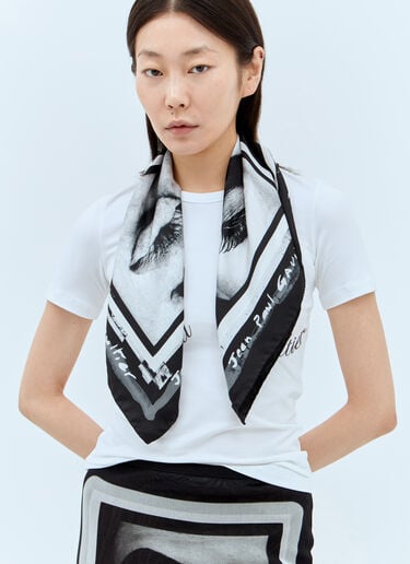Eyes And Lips Silk Scarf Jean Paul Gaultier Eyes And Lips Silk Scarf White jpg0258023