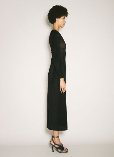 Jean Paul Gaultier Morphing Pinstripe Midi Dress Black jpg0258034