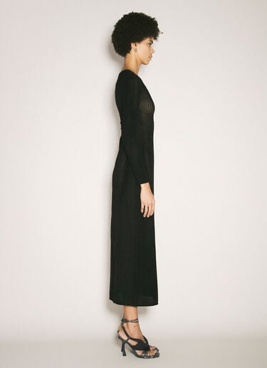 Morphing Pinstripe Midi Dress Jean Paul Gaultier Morphing Pinstripe Midi Dress Black jpg0258034