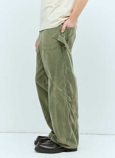 JW Anderson Twisted Workwear Jeans Green jwa0156003