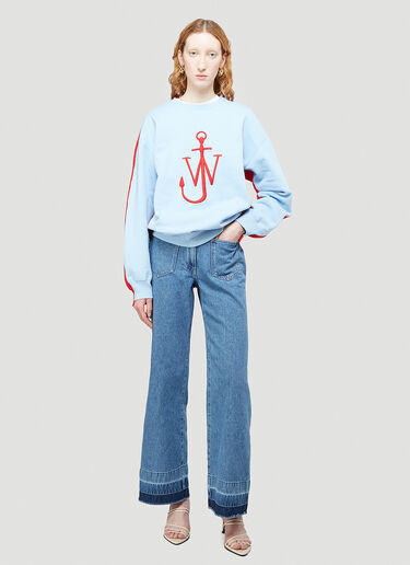 JW Anderson Deconstructed Fleece Sweatshirt Blue jwa0244004