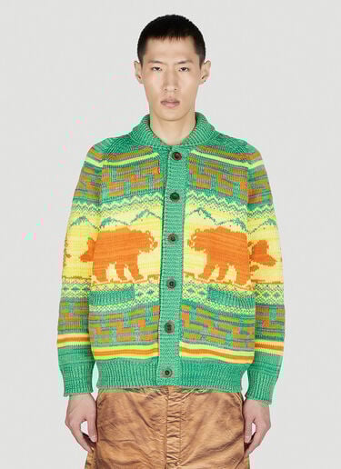 Bear Cardigan Junya Watanabe Bear Cardigan Green jwn0152005