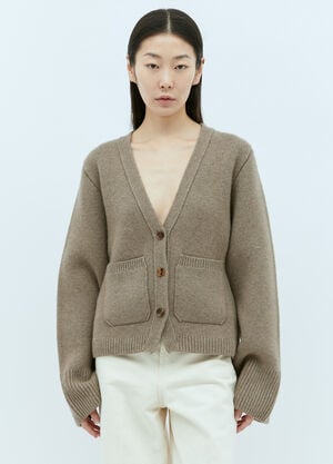 Khaite Scarlet Cashmere Cardigan Beige kha0255011