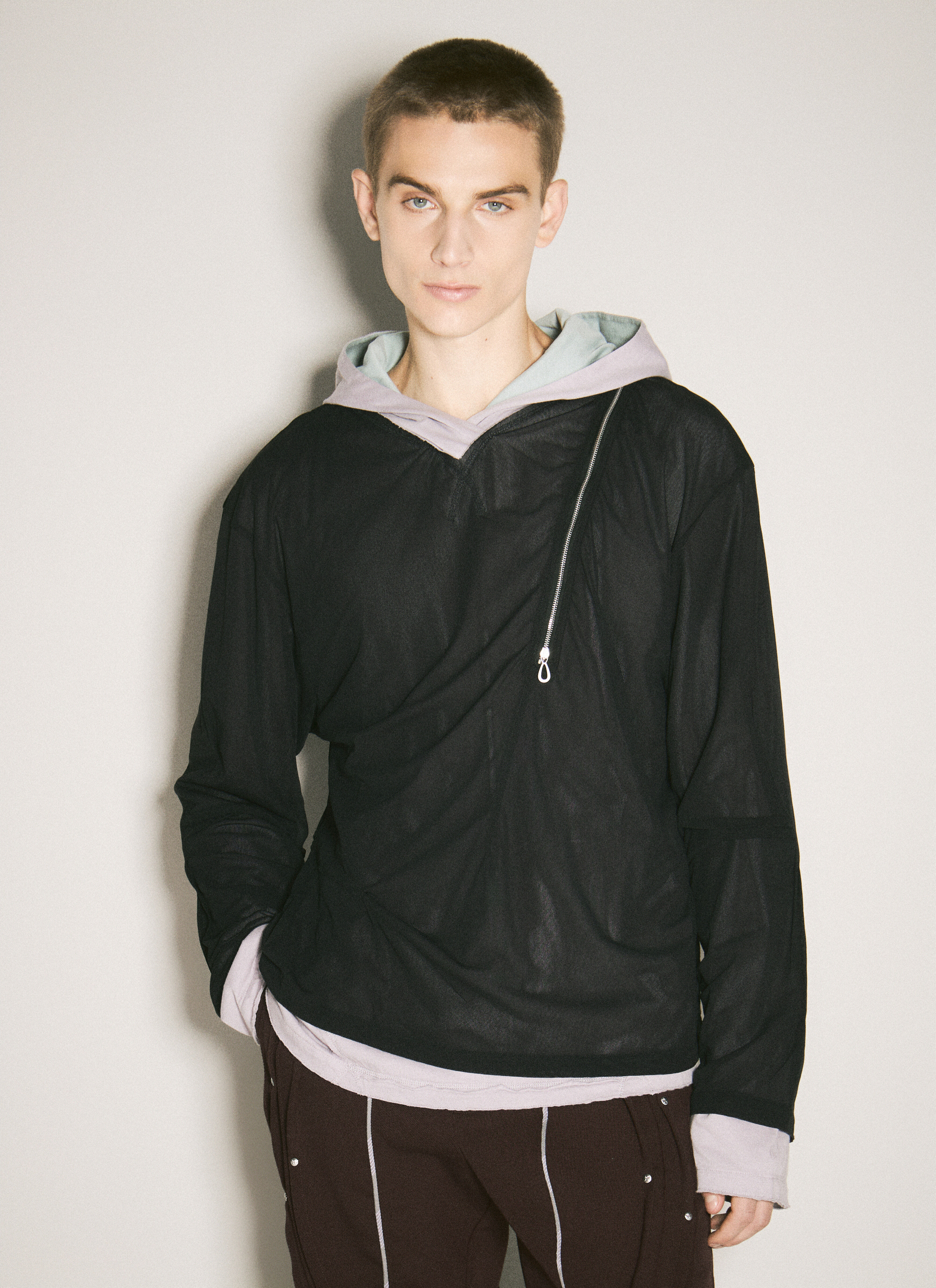 人気の贈り物が大集合 Kiko Kostadinov Grey in Sweatshirt Hooded Mesh Knox Men's' トップス