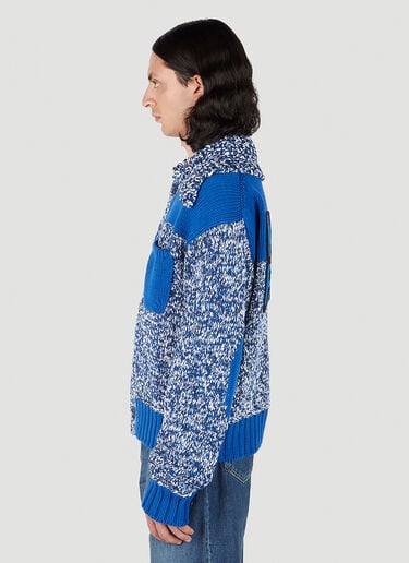 Mouliné Button Down Cardigan Kenzo Mouliné Button Down Cardigan Blue knz0152007