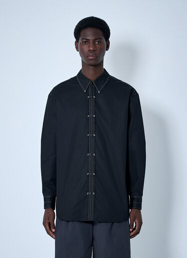 Lemaire Embellished Metal Shirt Black lem0360018