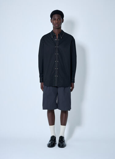Lemaire Embellished Metal Shirt Black lem0360018