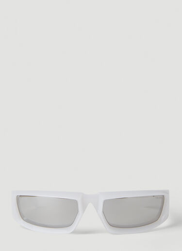 Prada D 形框太阳镜 白色 lpr0351002