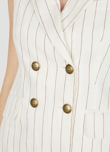 Max Mara Quebec Sleeveless Waistcoat White max0252018