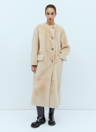 Reversible Sheepskin Coat Max Mara Reversible Sheepskin Coat Beige max0254044