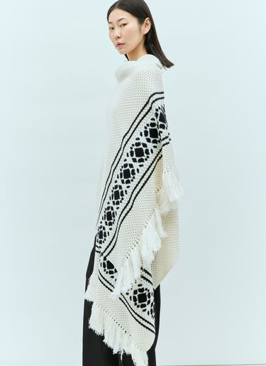 Max Mara Large Wool And Cashmere Scarf White max0255009