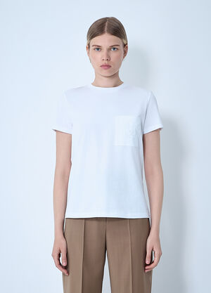 Max Mara Logo Motif T-Shirt White max0261043