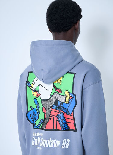 Logo Print Hooded Sweatshirt Metalwood Logo Print Hooded Sweatshirt Purple met0160002