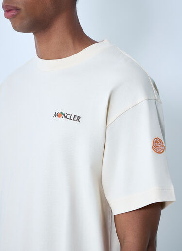 Logo Motif T-Shirt Moncler x Gilga Farm by Donald Glover Logo Motif T-Shirt White mgf0162004