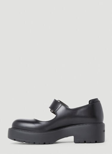 Logo Buckle Mary Jane Platforms Miu Miu Logo Buckle Mary Jane Platforms Black miu0250050
