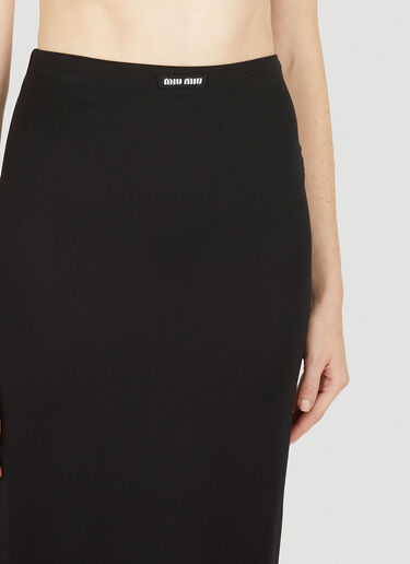 로고 패치 스커트 Miu Miu 로고 패치 스커트 Black miu0251004