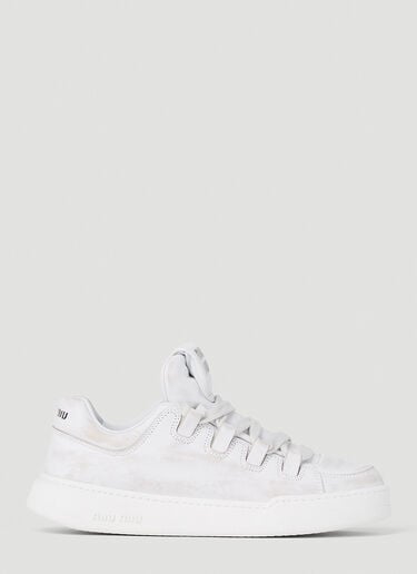 Bleached Sneakers Miu Miu Bleached Sneakers White miu0252026