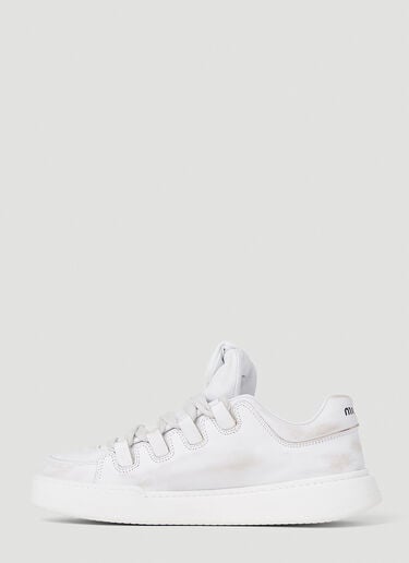 Bleached Sneakers Miu Miu Bleached Sneakers White miu0252026