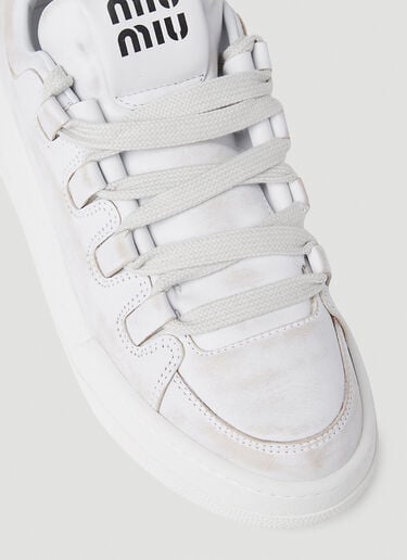 Bleached Sneakers Miu Miu Bleached Sneakers White miu0252026