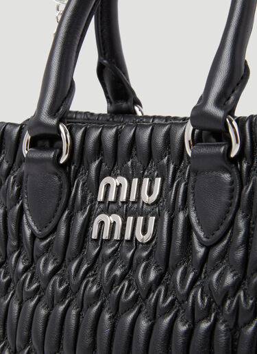 Miu Crystal 皮革手提包 Miu Miu Miu Crystal 皮革手提包 黑色 miu0254069