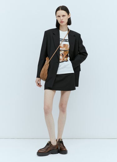 Miu Miu 그래픽 프린트 티셔츠 화이트 miu0254075