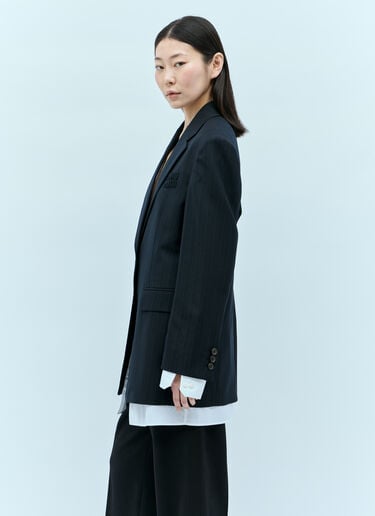 Single-Breasted Pinstripe Blazer Miu Miu Single-Breasted Pinstripe Blazer Navy miu0255013