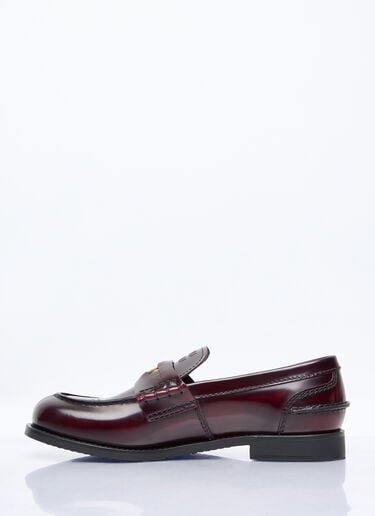 Leather Penny Loafers Miu Miu Leather Penny Loafers Burgundy miu0258021