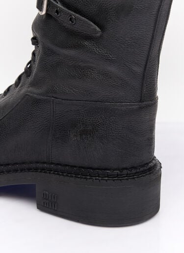 High Leather Boots Miu Miu High Leather Boots Black miu0258041