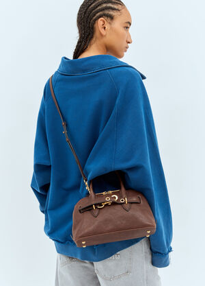 Miu Miu Small Aventure Nappa Leather Handbag Brown miu0258042