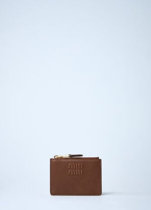 Miu Miu Leather Cardholder Beige miu0261026