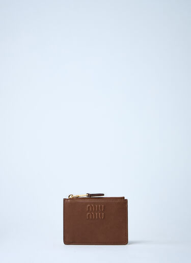 Miu Miu Leather Cardholder Beige miu0261026