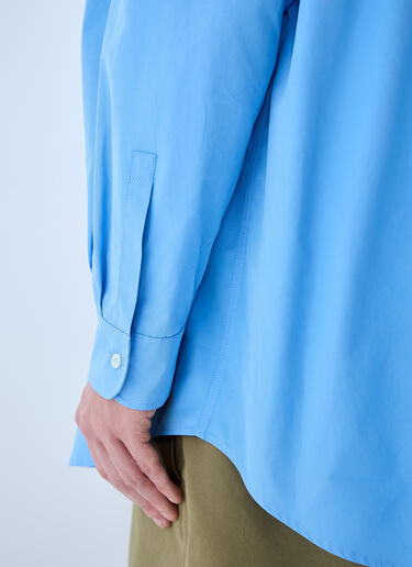 Poplin Shirt With Scarf Miu Miu Poplin Shirt With Scarf Blue miu0360001