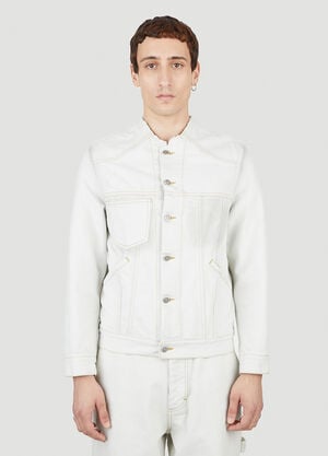 Maison Margiela Collarless Denim Jacket White mla0151020