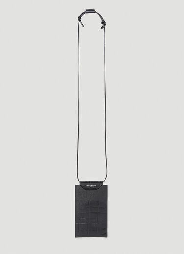 크로커다일 엠보싱 가죽 폰 파우치 Maison Margiela 크로커다일 엠보싱 가죽 폰 파우치 블랙 mla0153036