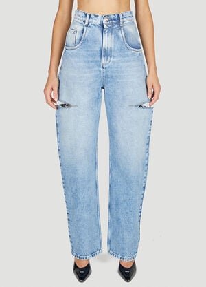 Maison Margiela Ripped Jeans Blue mla0251076